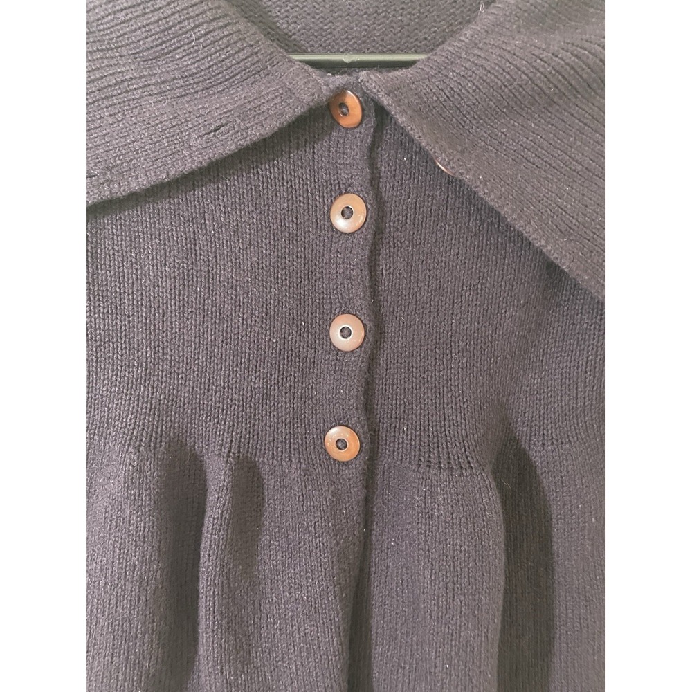 Vince Black Wool Blend Button Down Split Cowl Nec… - image 7